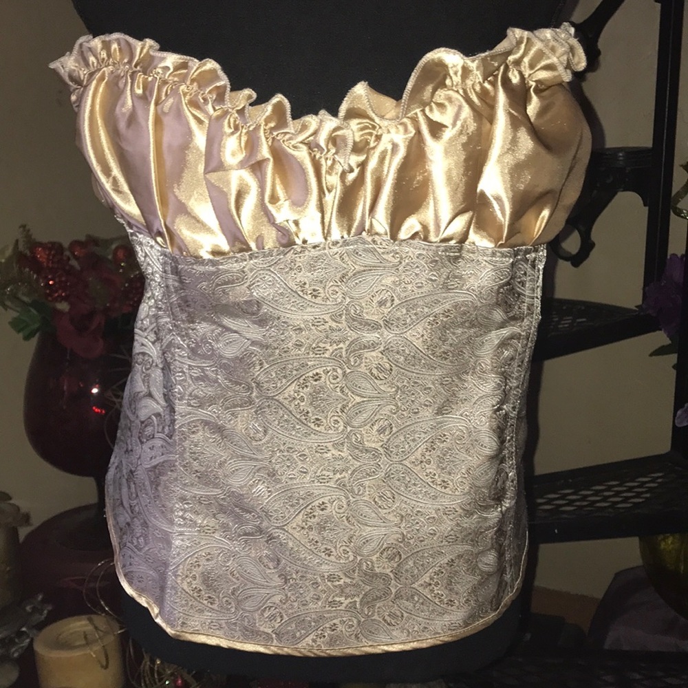 NWOT Gold Corset Bustier Intimates Lingerie Plus Size 6X